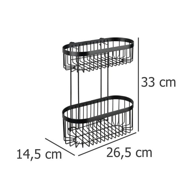 Półka łazienkowa wisząca Classic-Plus, 2 poziomy, WENKO