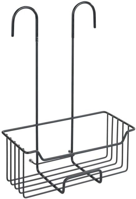 Półka łazienkowa zawieszana na baterii prysznicowej CADDY MILO, czarna, WENKO
