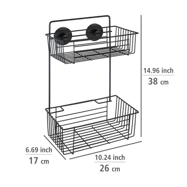 Półka pod prysznic BARI Vacuum-Loc, dwupoziomowa, WENKO