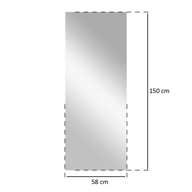 Samoprzylepna folia lustrzana,150 x 58 cm