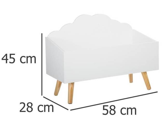 Schowek, kufer na zabawki, 58 x 28 x 45 cm
