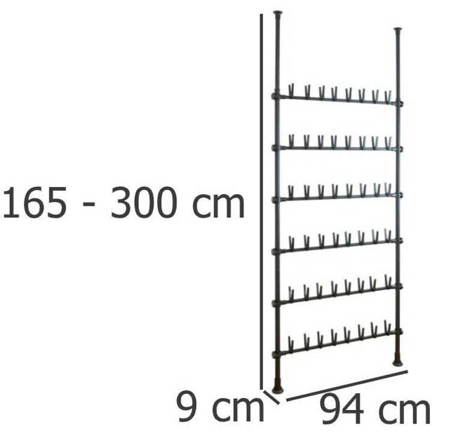 Stojak na buty teleskopowy HERKULES, wysokość 165 - 300 cm, WENKO