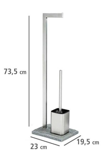 Stojak na papier toaletowy i szczotkę do WC, GRANITE - 2 w 1, WENKO