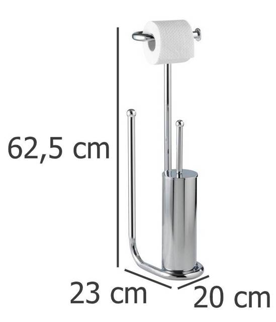 Stojak na papier toaletowy i szczotkę do WC, UNIVERSALO - 3 w 1, WENKO