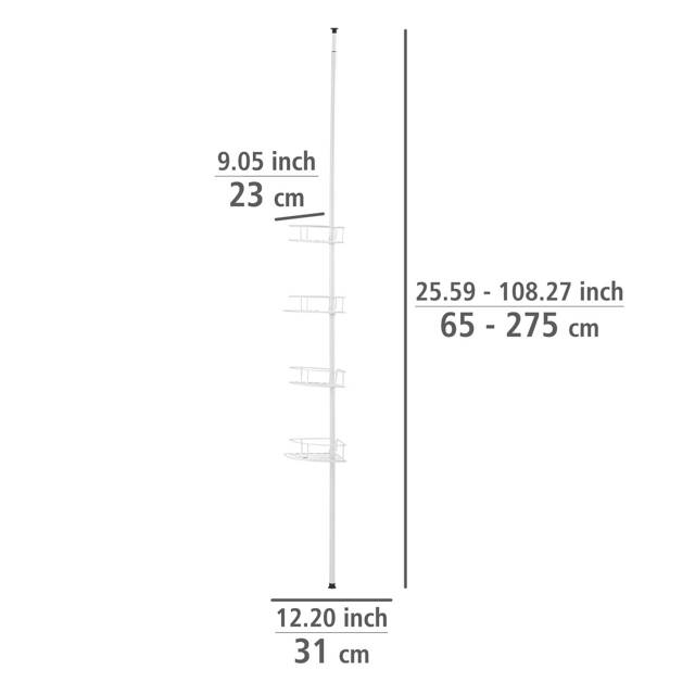 Teleskopowa półka pod prysznic DOLCEDO, 4 poziomy, WENKO