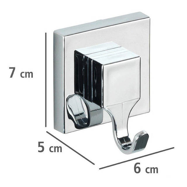 Wieszaki na przyssawki QUADRO, Vacuum-Loc, 2 sztuki w komplecie, WENKO